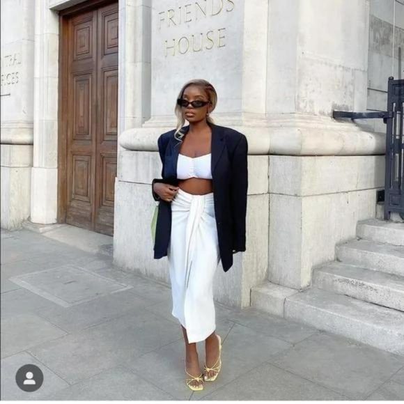 ZARA WHITE PAREO SKIRT - Picture 9 of 13